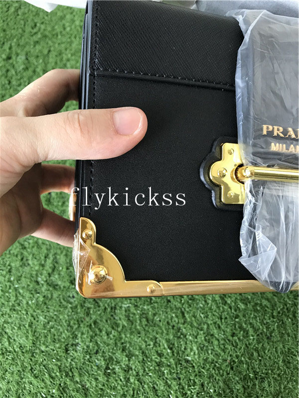 Prada Cahier Leather Shoulder Bag